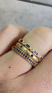 9ct Yellow Gold Sapphire Stacking Ring