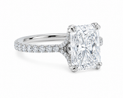 Platinum Lab Grown Radiant Cut Diamond Ring