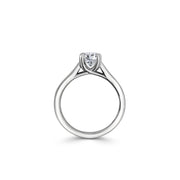 Platinum And 1.00ct Lab Grown Diamond Solitaire With Double Talon Claws Engagement Ring