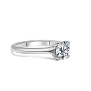 Platinum And 1.00ct Lab Grown Diamond Solitaire With Double Talon Claws Engagement Ring