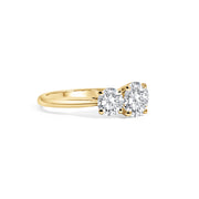 18ct Yellow Gold Round Trilogy Engagement Ring