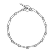 Silver Paper Link Bracelet