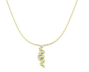 9ct Yellow Gold Lab Grown Diamond Bubble pendant