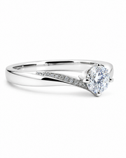 PLatinum Diamond Solitaire Twist Engagement Ring