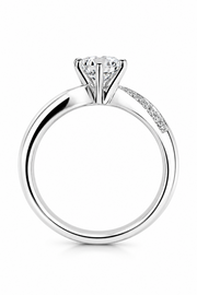 PLatinum Diamond Solitaire Twist Engagement Ring