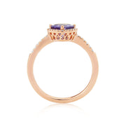 9ct Rose Gold And Tanzanite Ring