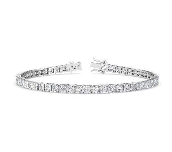 18ct White Gold Lab Grown Diamond Tennis Bracelet 8.00ct