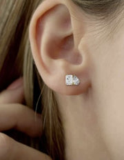 18ct Yellow Gold Lab Grown Diamond Emerald & Pear Cut Studs