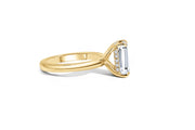 18ct Yellow Gold Emerald Cut Lab Grown Diamond Ring