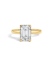 18ct Yellow Gold Emerald Cut Lab Grown Diamond Ring