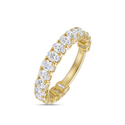Yellow Gold Lab Grown Oval Diamond Eternity Ring