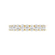 Yellow Gold Lab Grown Oval Diamond Eternity Ring